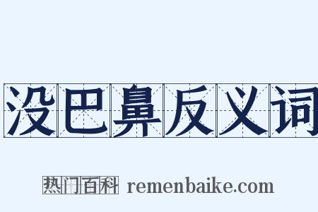 没巴鼻反义词是什么意思的图片